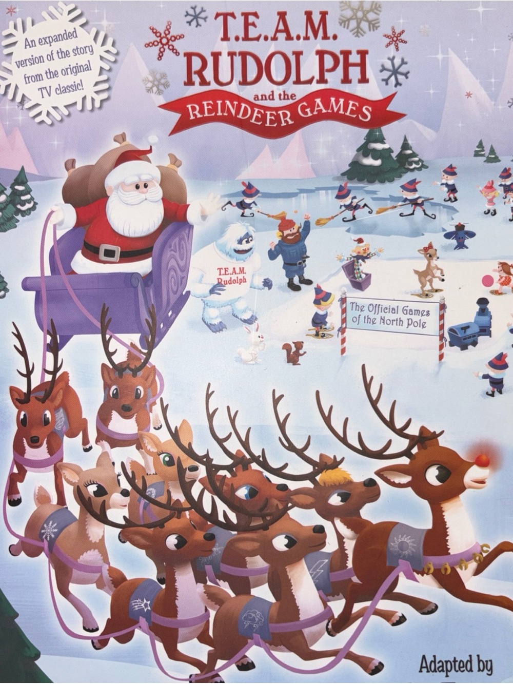 Scholastic T.E.A.M. Rudolph Reindeer Games Board Game – Red, Brown, Purple